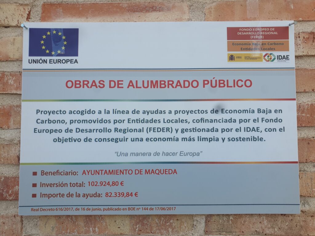 El Ayuntamiento de Maqueda sigue apostando por el plan de renovación del alumbrado de nuestra localidad y por la eficiencia energética