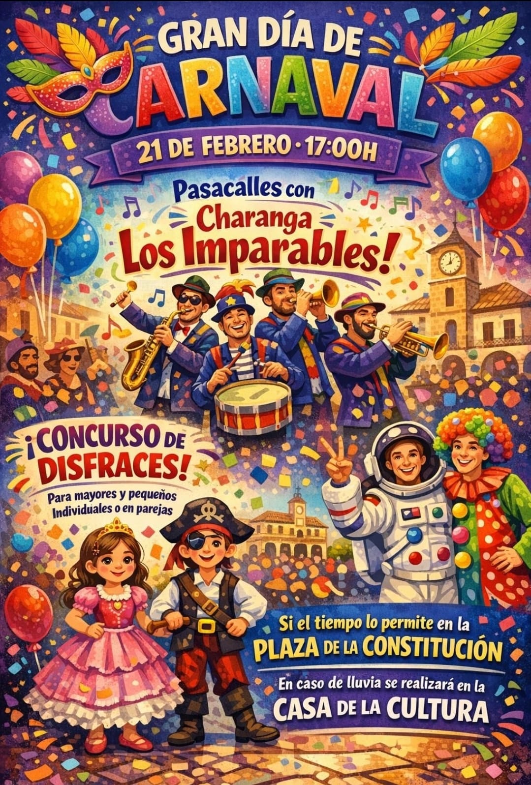Gran Día de Carnaval en Maqueda 21 de febrero 17:00 horas